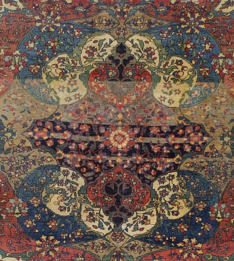 Fine Antique  Mohtasham Kashan Rug 6'11" x 10' 0"