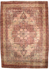 Antique  Lavar Kerman Rug 9' 0" x 13' 3''
