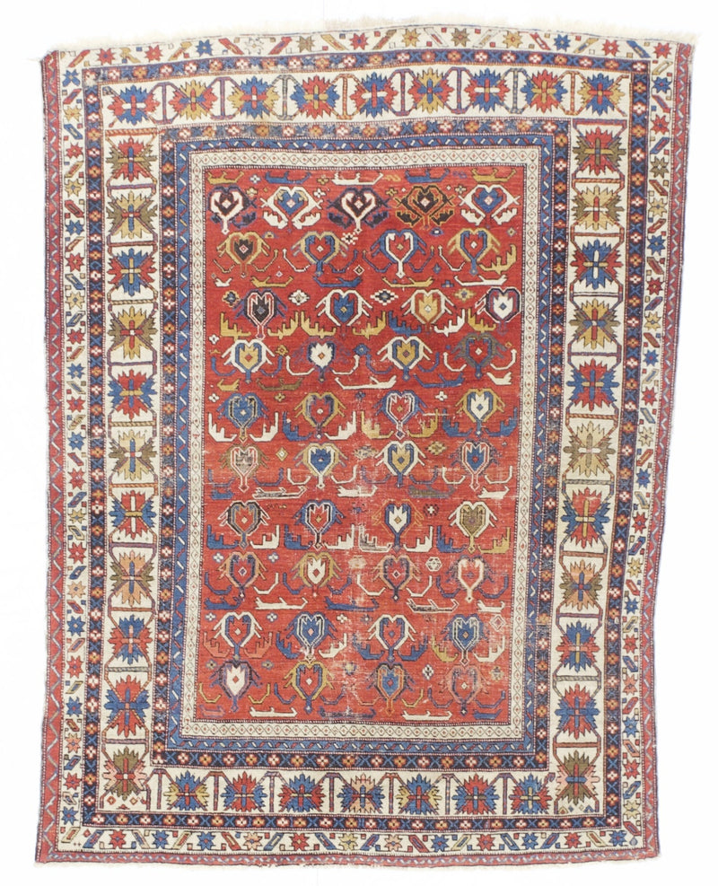 Antique Caucasian Kuba Rug 3' 10'' x 5' 3