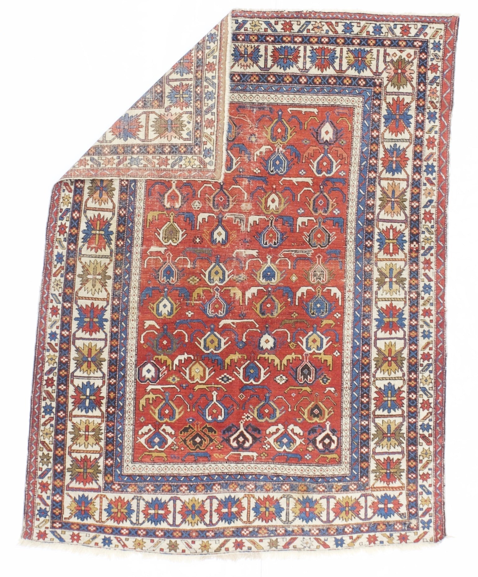 Antique Caucasian Kuba Rug 3' 10'' x 5' 3"