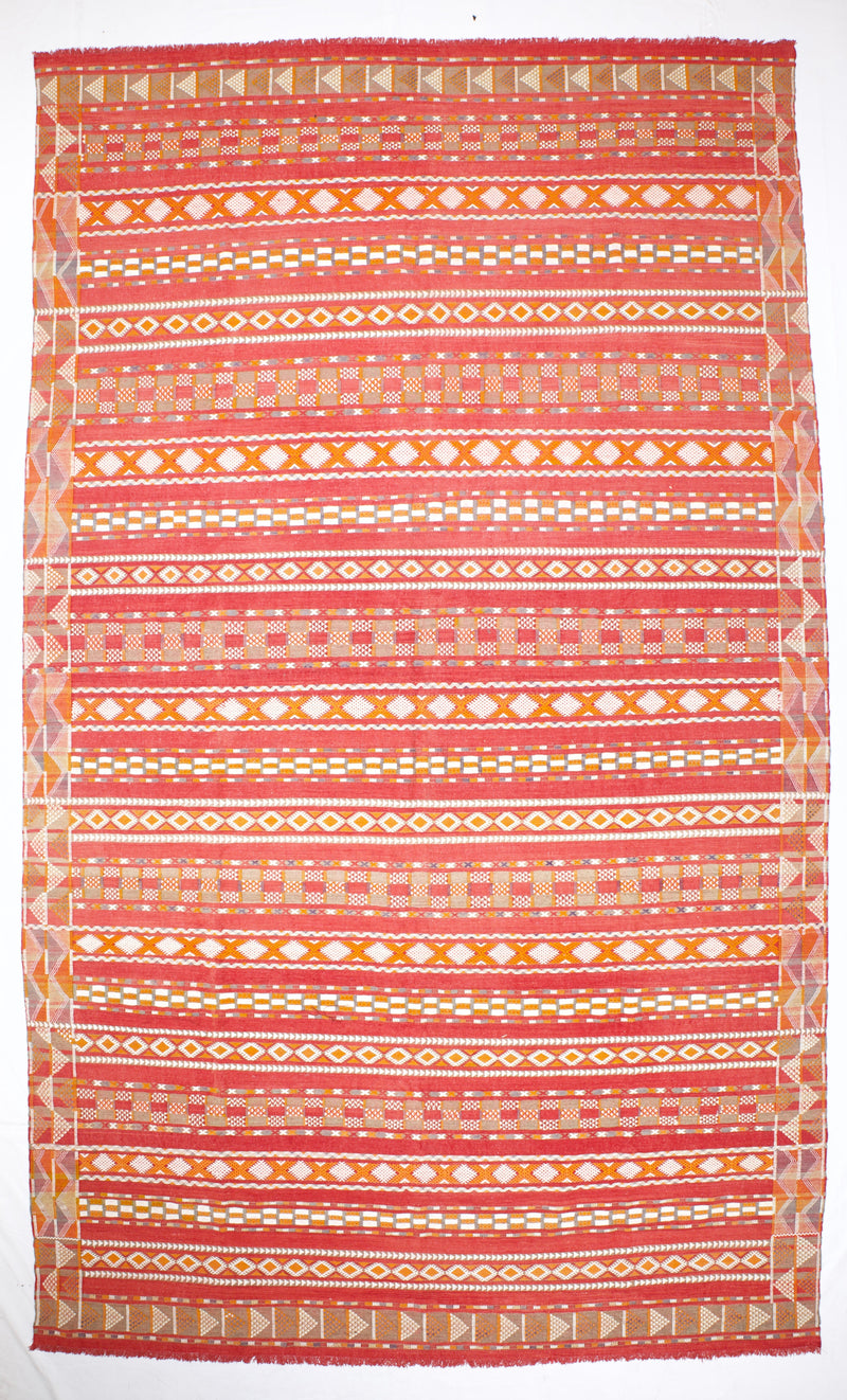 Fine Antique Swedish Kilim Flat Weave Rug 9'7