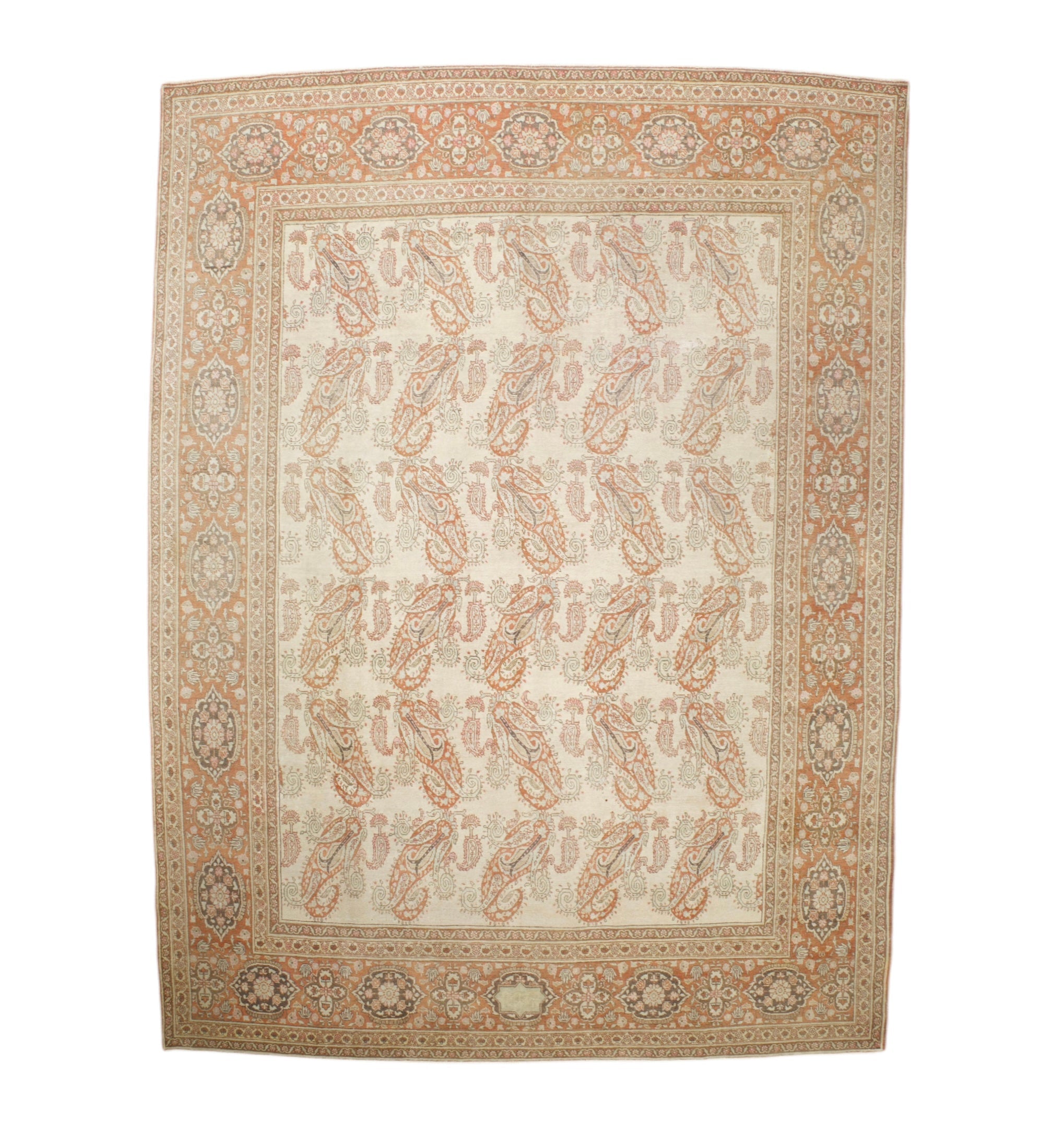 Antique  Haji Jailli Tabriz Rug 9'5" x 12' 5''