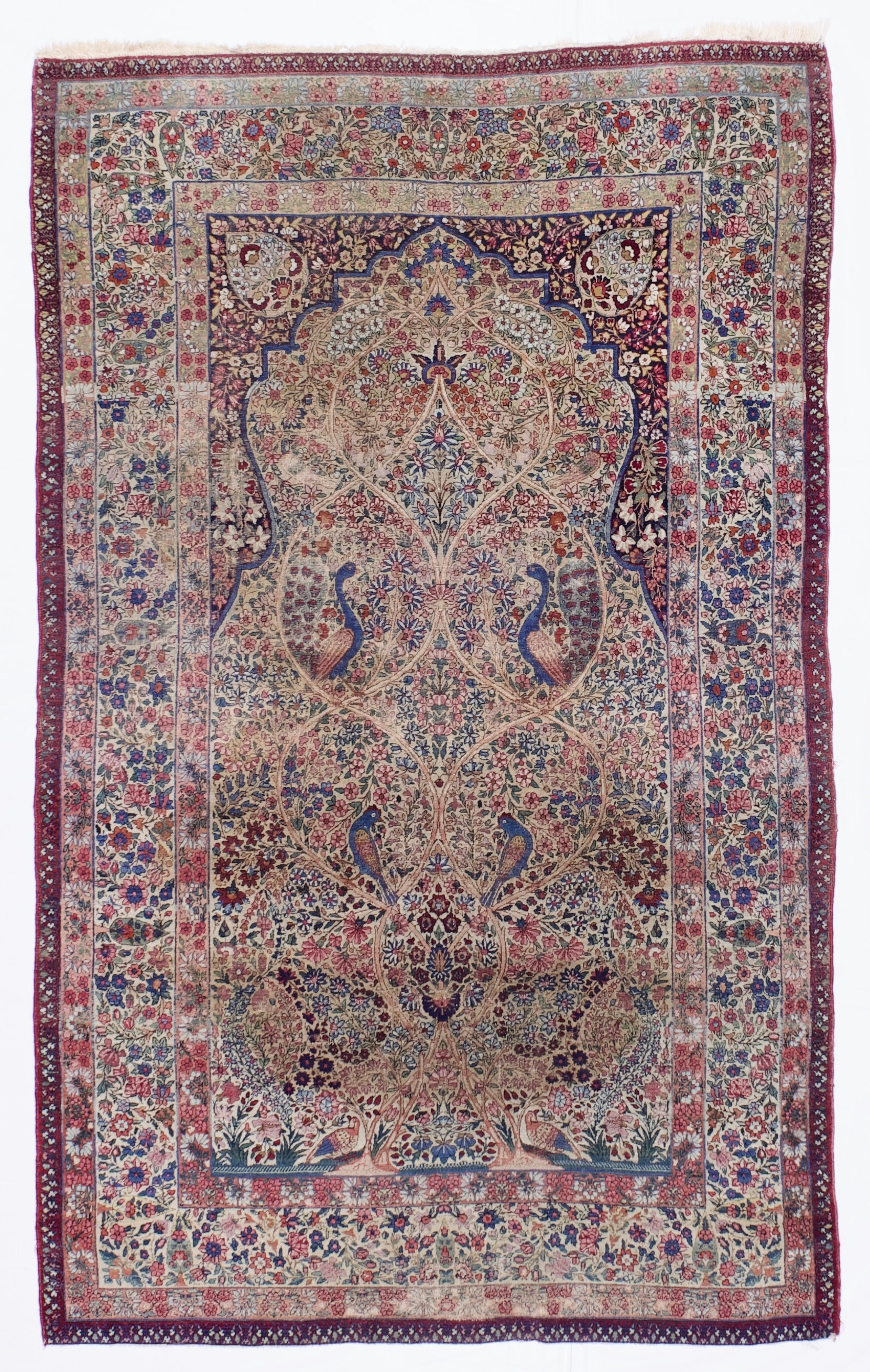 Antique  Lavar Kerman Rug 4'5" x 6' 10"