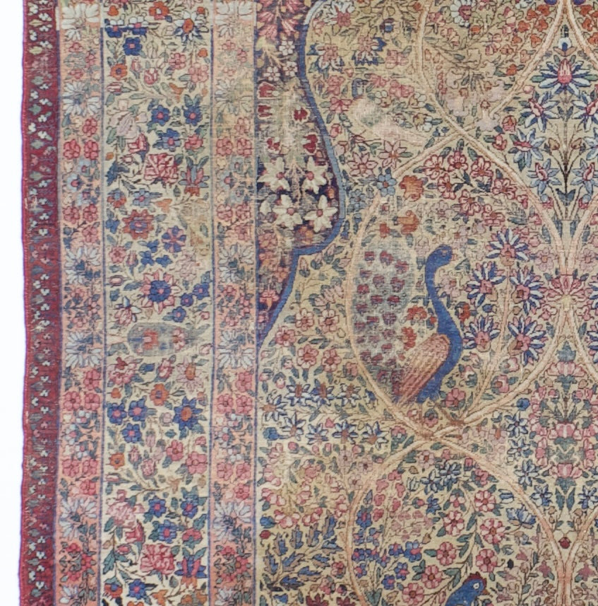 Antique  Lavar Kerman Rug 4'5" x 6' 10"