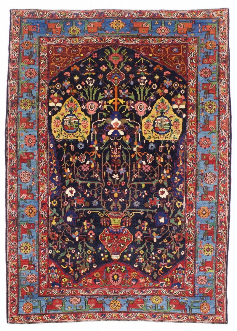 Antique Bakhtiari Rug 5'5