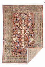 Extremely Fine and Rare Antique  Silk 4' 2" x 6' 0"