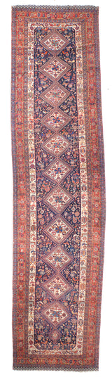 Antique  Qashqai Rug 3'10" x 16' 3''