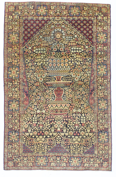 Antique  Tehran Rug 4'7