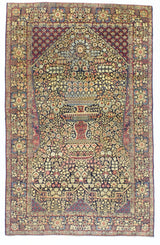 Antique  Tehran Rug 4'7" x 7' 3"