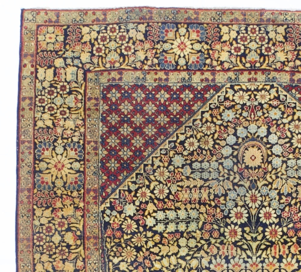 Antique  Tehran Rug 4'7" x 7' 3"