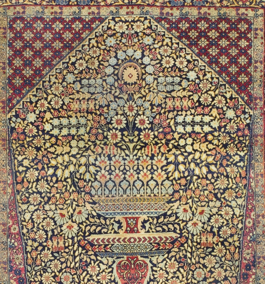 Antique  Tehran Rug 4'7" x 7' 3"