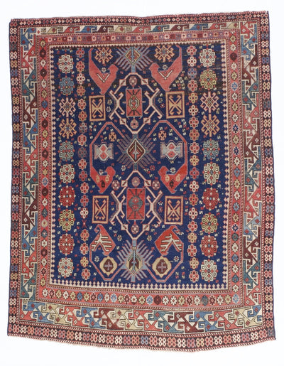 Antique Caucasian Kuba Rug 4'6