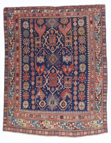 Antique Caucasian Kuba Rug 4'6" x 5' 9"