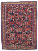 Antique Qashqai Rug 5'3" x 7' 1"