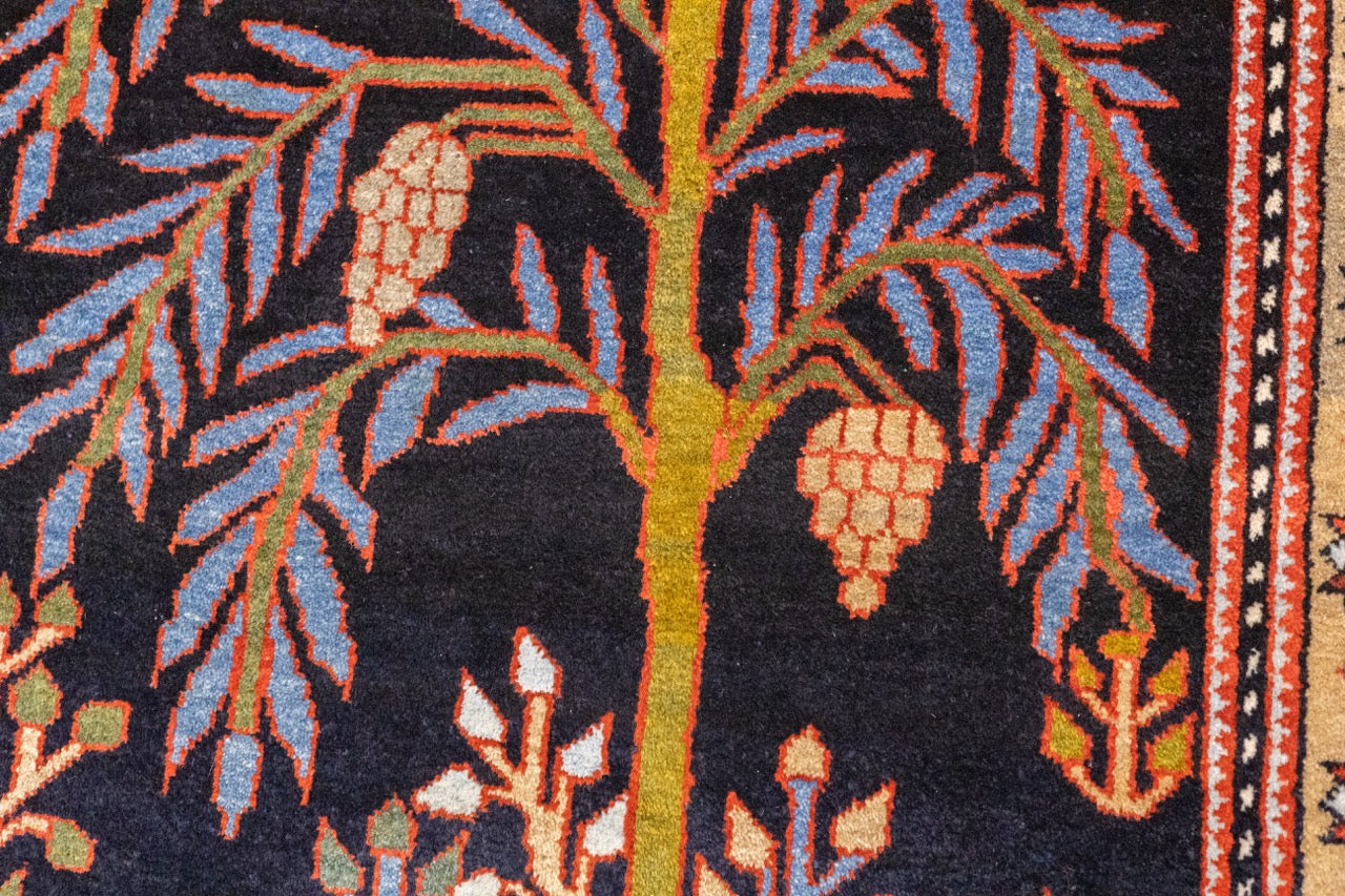 Antique Bakhshayesh unusual Tree Design Rug 4' 2" x 6' 11"