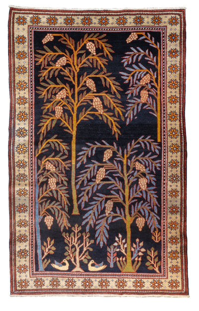 Antique Bakhshayesh unusual Tree Design Rug 4' 2