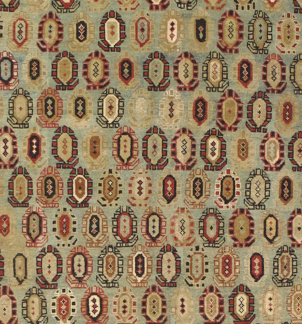 Antique Caucasian Shirvan Long Rug 4'3" x 9' 5''