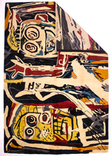 Fine French Wool Rug After Basquiat 5' 9" x 8' 6''
