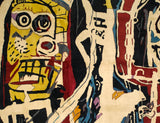 Fine French Wool Rug After Basquiat 5' 9" x 8' 6''