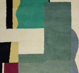 Fine and Rare Mid Century French Wool Rug Design by Fernand Lager 4' 7" x 8' 9"