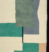 Fine and Rare Mid Century French Wool Rug Design by Fernand Lager 4' 7" x 8' 9"