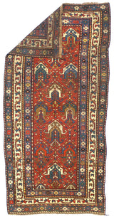 Fine Antique Caucasian Ganje Kazak Rug 3'4" x 6' 10"