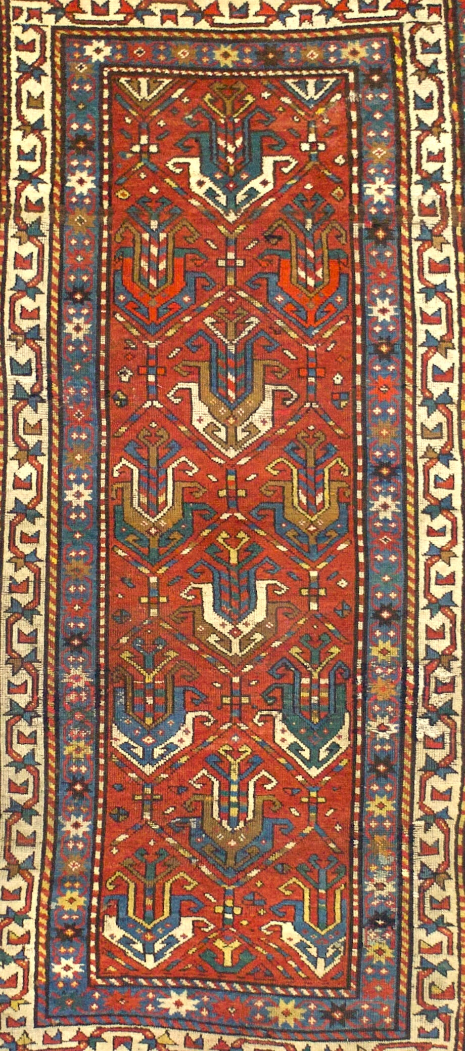 Fine Antique Caucasian Ganje Kazak Rug 3'4" x 6' 10"