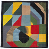 Fine Vintage After Sonia Delaunay Design Wool Rug 6' 2" x 6' 2''
