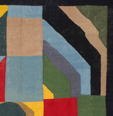 Fine Vintage After Sonia Delaunay Design Wool Rug 6' 2" x 6' 2''