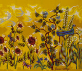 Mid Century French Tapestry Signed and Design by Simon Chase 3'4" x 6' 7''