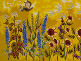 Mid Century French Tapestry Signed and Design by Simon Chase 3'4" x 6' 7''