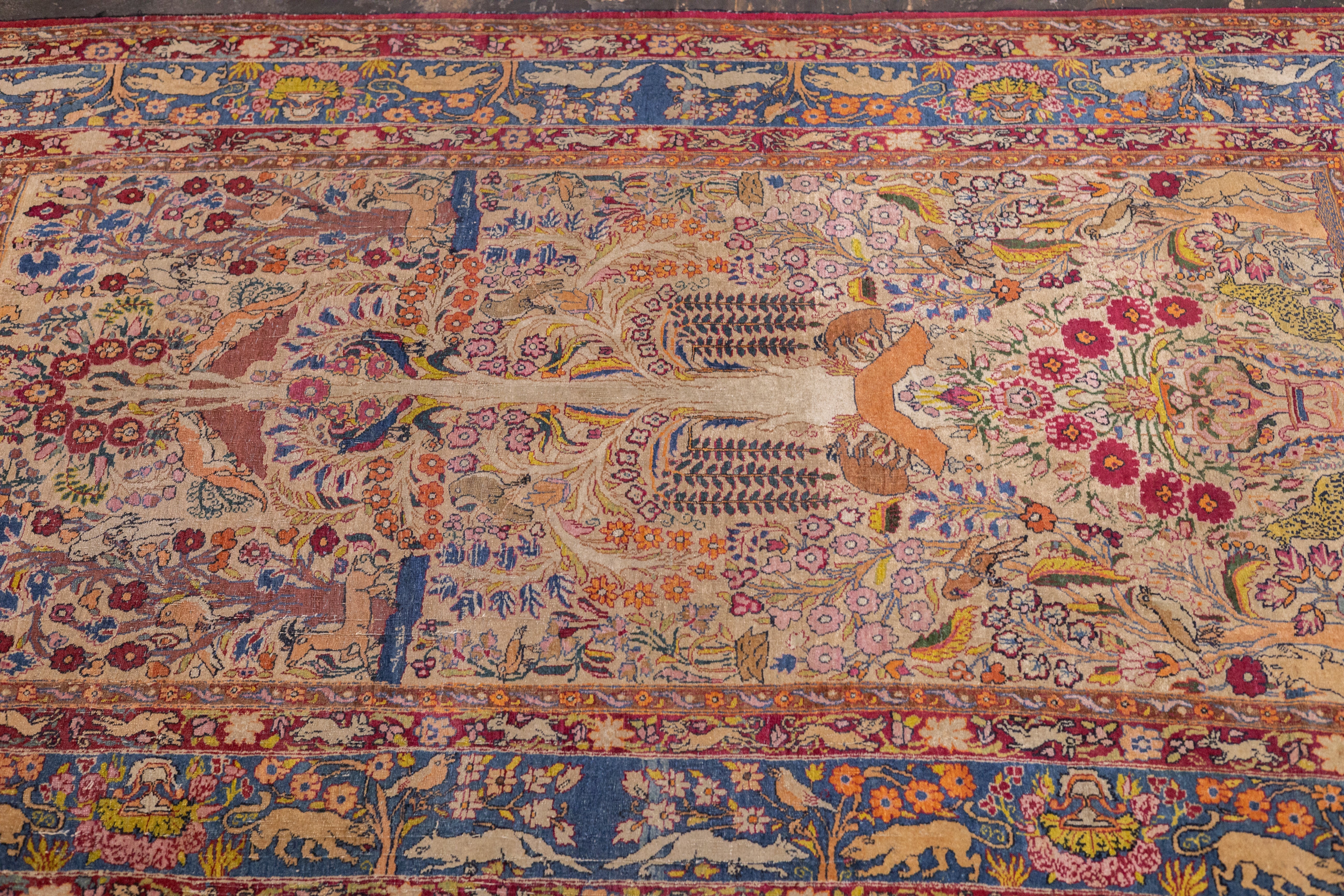Antique  Tehran Rug 4'3" x 6' 7"