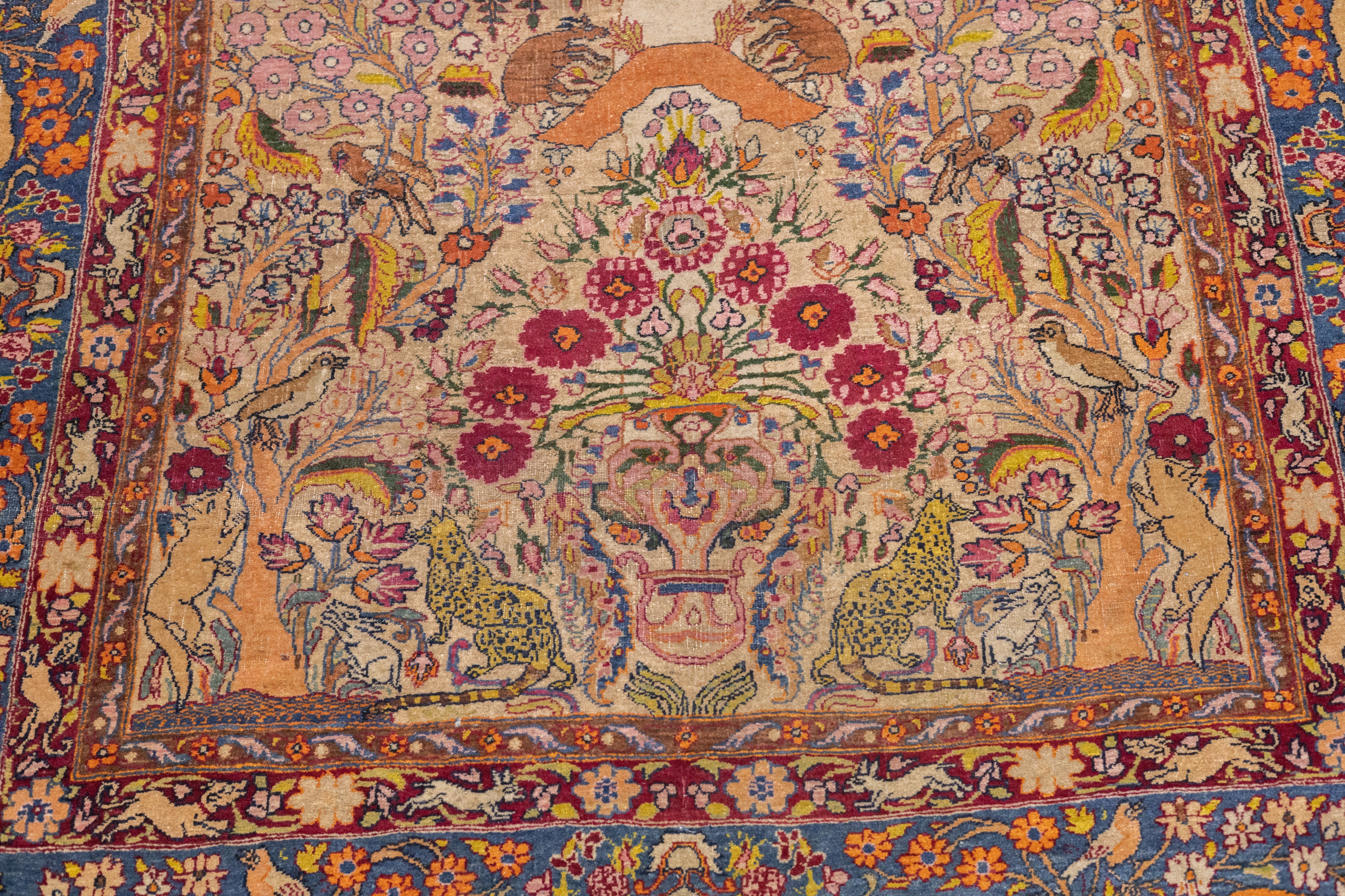 Antique  Tehran Rug 4'3" x 6' 7"