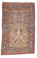 Antique  Tehran Rug 4'3" x 6' 7"