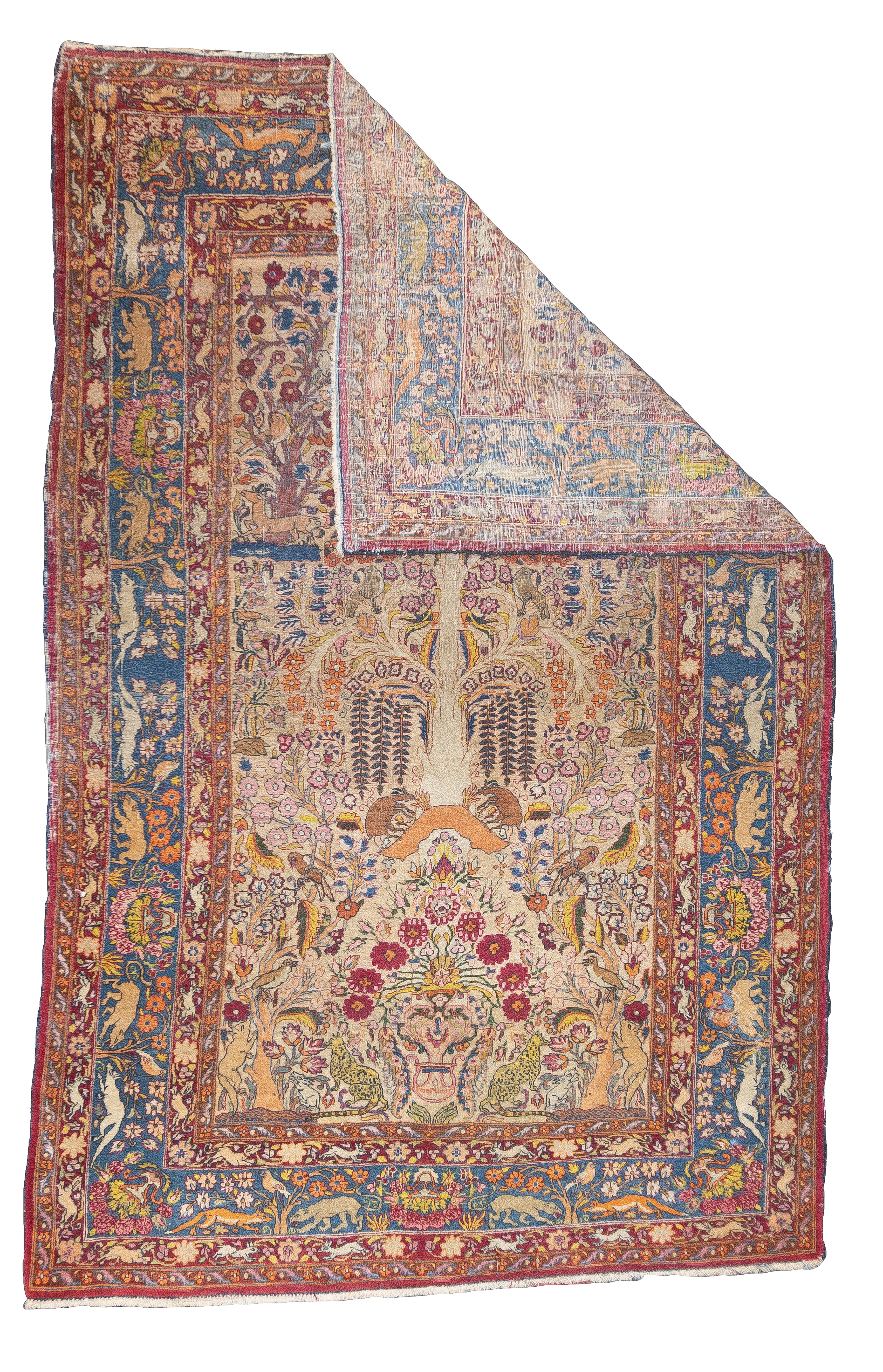 Antique  Tehran Rug 4'3" x 6' 7"