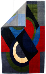 French Mid Century Artistic Rug. Sonia Delaunay Design 4'11" x 8' 2"