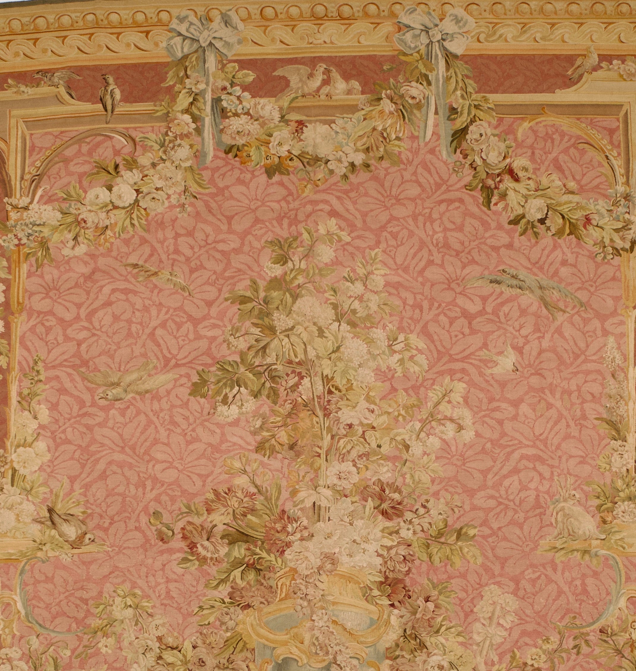 Extremely Fine and Rare Antique French Beauvais Aubusson Tapestry 9'1" x 9' 10''