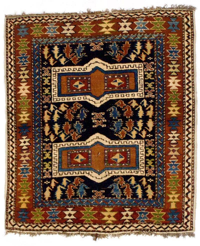 Antique Caucasian Kuba Rug 3' 10