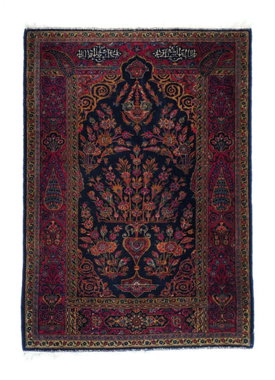 Antique Manchester Kashan Rug 3'6'' x 4'10''