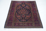 Antique Manchester Kashan Rug 3'6'' x 4'10''