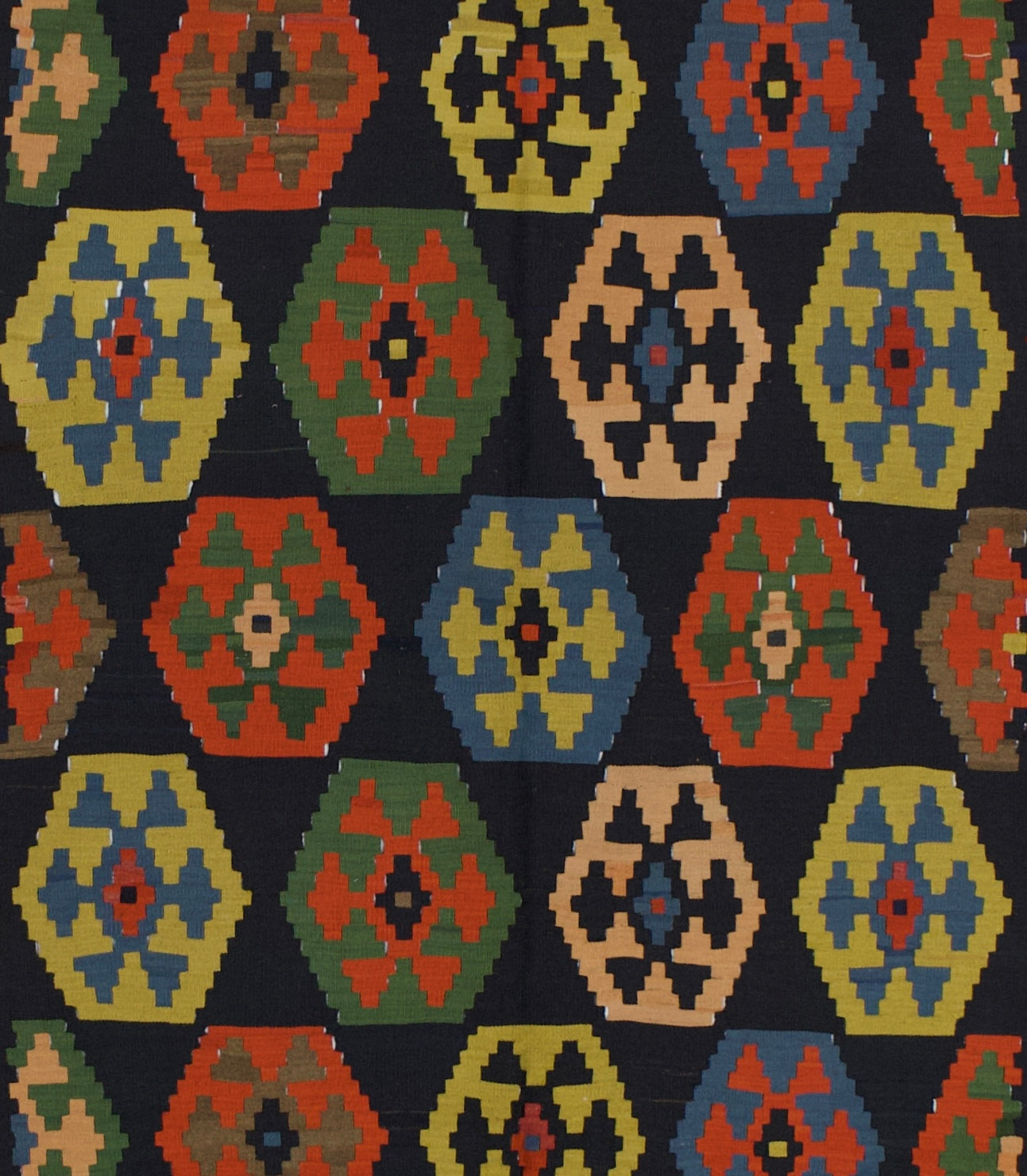 Fine Antique Caucasian Kilim Rug 5'3" x 8' 4"