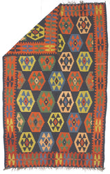 Fine Antique Caucasian Kilim Rug 5'3" x 8' 4"