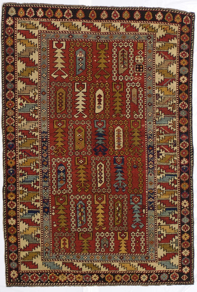 Fine Antique Caucasian Kuba Rug 3'5