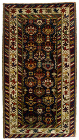 Antique Caucasian Kuba Rug 3' 1" x 5' 7"
