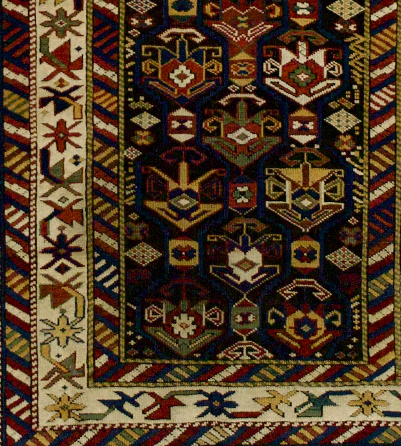 Antique Caucasian Kuba Rug 3' 1" x 5' 7"