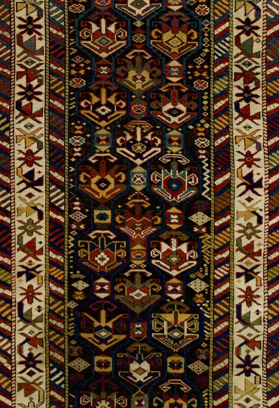 Antique Caucasian Kuba Rug 3' 1" x 5' 7"