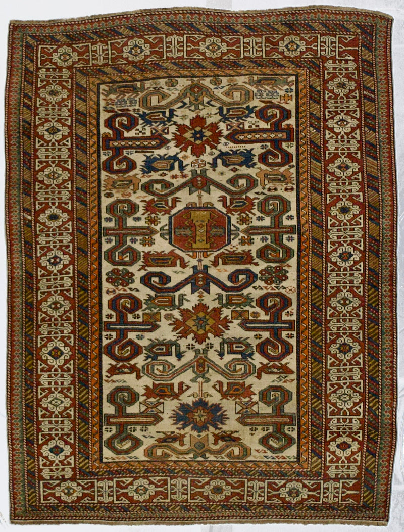 Antique Caucasian Perpedil Rug 3' 5