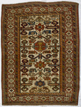 Antique Caucasian Perpedil Rug 3' 5" x 4' 4"