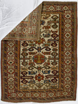 Antique Caucasian Perpedil Rug 3' 5" x 4' 4"