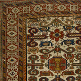 Antique Caucasian Perpedil Rug 3' 5" x 4' 4"
